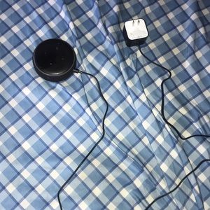 Black Alexa echo dot comes with echo dor and echo dot adapter